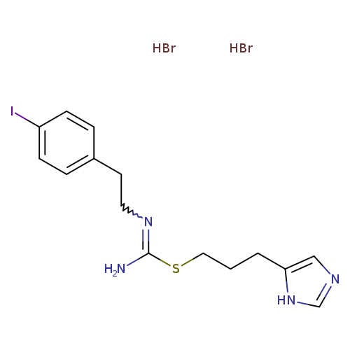 Ic1ccc(cc1)CCN=C(SCCCc1cnc[nH]1)N.Br.Br