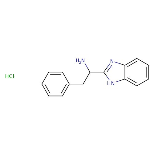 NC(c1nc2c([nH]1)cccc2)Cc1ccccc1.Cl