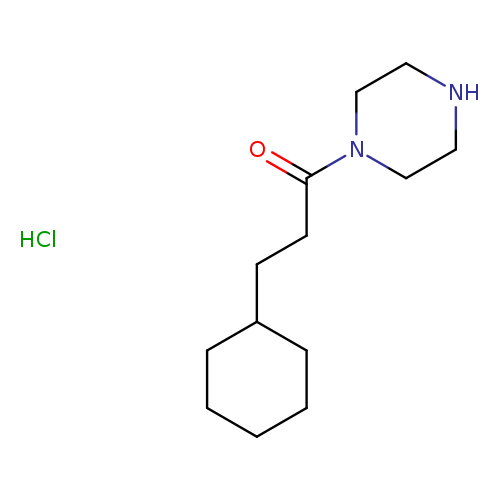 O=C(N1CCNCC1)CCC1CCCCC1.Cl