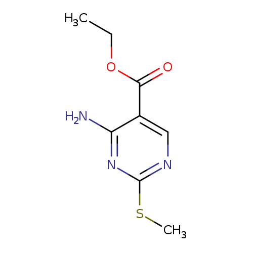 CCOC(=O)c1cnc(nc1N)SC