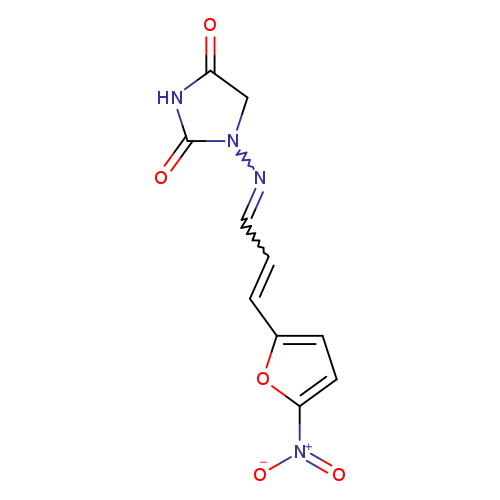 O=C1NC(=O)N(C1)N=CC=Cc1ccc(o1)[N+](=O)[O-]