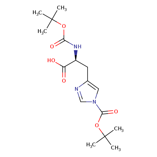 O=C(OC(C)(C)C)N[C@H](C(=O)O)Cc1ncn(c1)C(=O)OC(C)(C)C