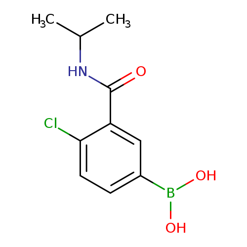 OB(c1ccc(c(c1)C(=O)NC(C)C)Cl)O