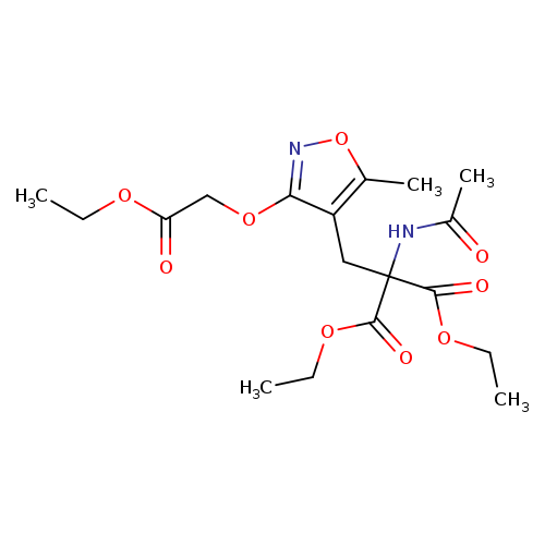 CCOC(=O)COc1noc(c1CC(C(=O)OCC)(C(=O)OCC)NC(=O)C)C