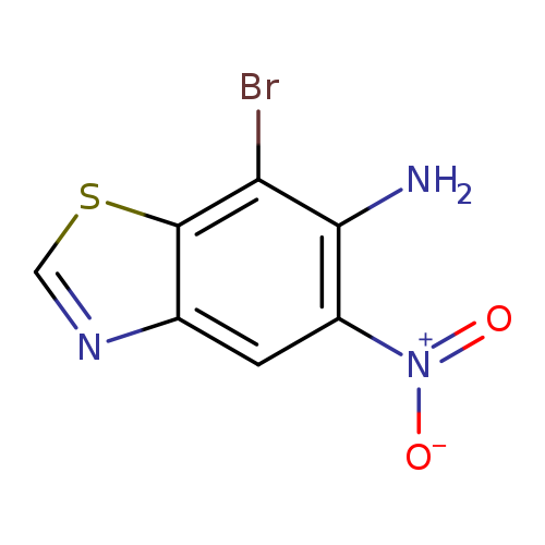 [O-][N+](=O)c1cc2ncsc2c(c1N)Br