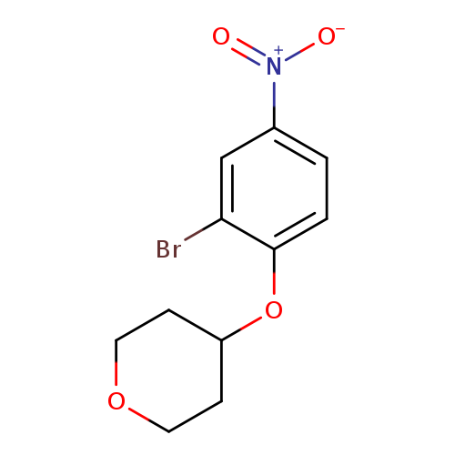 Brc1cc(ccc1OC1CCOCC1)[N+](=O)[O-]