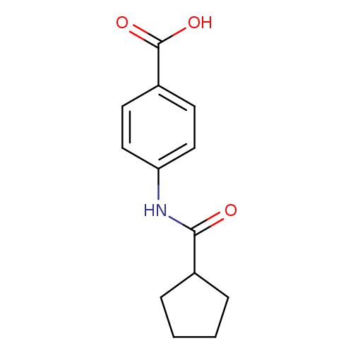 O=C(C1CCCC1)Nc1ccc(cc1)C(=O)O