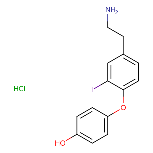 NCCc1ccc(c(c1)I)Oc1ccc(cc1)O.Cl