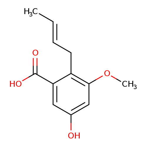 C/C=C/Cc1c(OC)cc(cc1C(=O)O)O