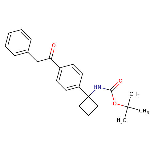 O=C(NC1(CCC1)c1ccc(cc1)C(=O)Cc1ccccc1)OC(C)(C)C