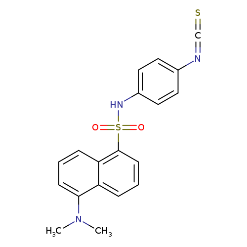 S=C=Nc1ccc(cc1)NS(=O)(=O)c1cccc2c1cccc2N(C)C