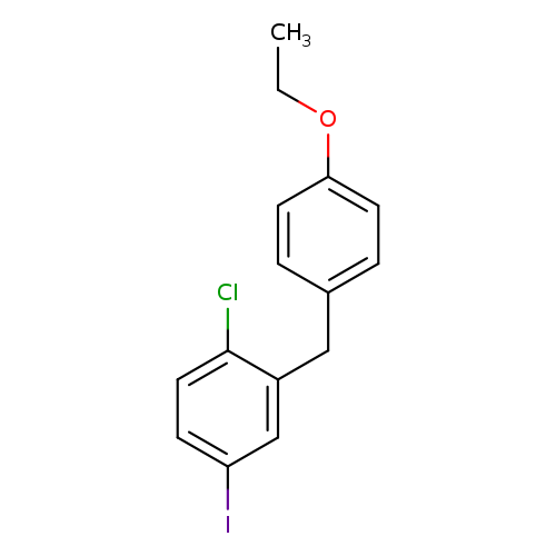 CCOc1ccc(cc1)Cc1cc(I)ccc1Cl