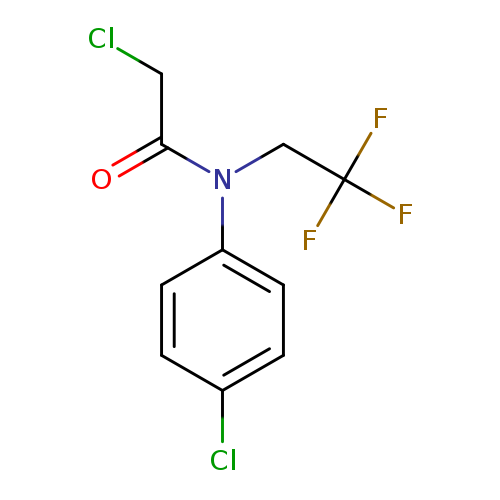 ClCC(=O)N(c1ccc(cc1)Cl)CC(F)(F)F