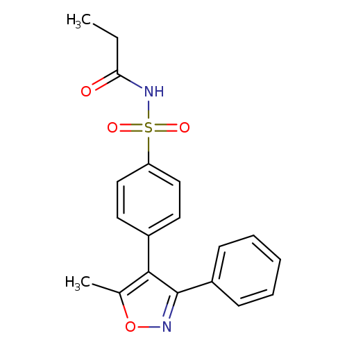 CCC(=O)NS(=O)(=O)c1ccc(cc1)c1c(C)onc1c1ccccc1