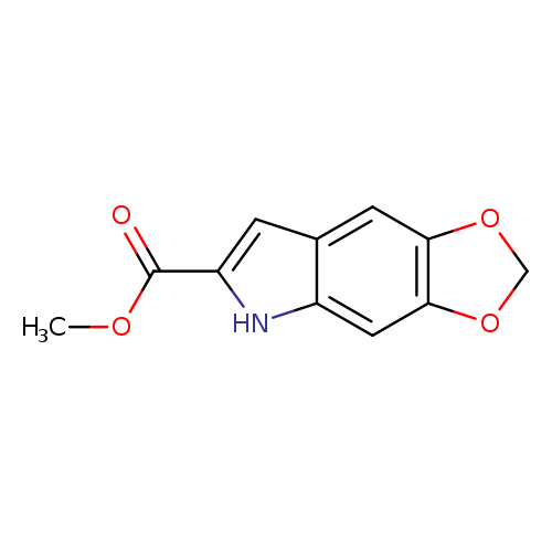 COC(=O)c1[nH]c2c(c1)cc1c(c2)OCO1