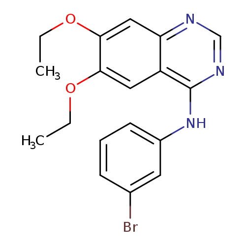 CCOc1cc2c(ncnc2cc1OCC)Nc1cccc(c1)Br