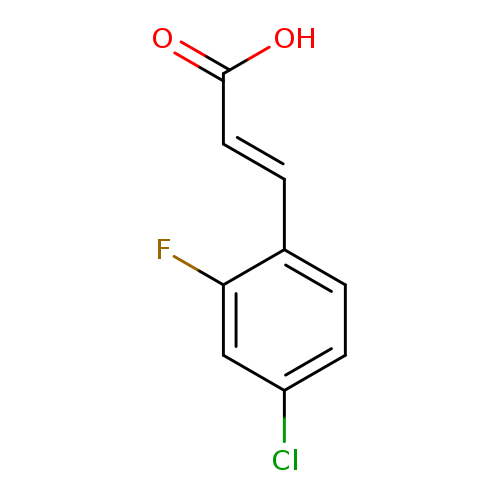 OC(=O)/C=C/c1ccc(cc1F)Cl