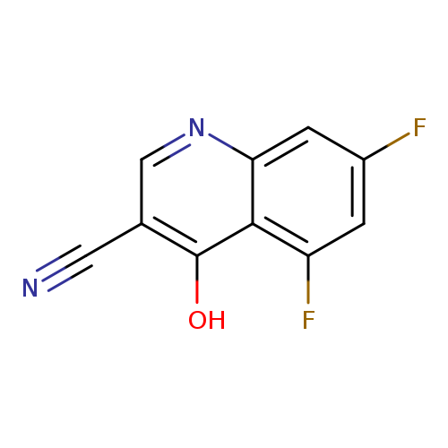 N#Cc1cnc2c(c1O)c(F)cc(c2)F