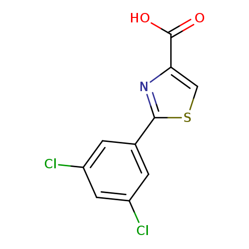Clc1cc(Cl)cc(c1)c1scc(n1)C(=O)O