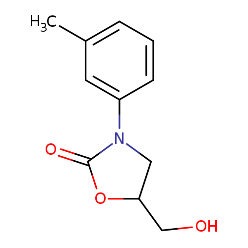 OCC1OC(=O)N(C1)c1cccc(c1)C