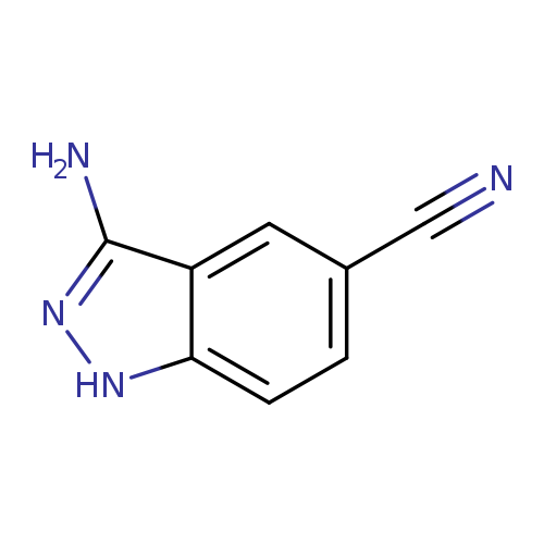 Nc1n[nH]c2c1cc(cc2)C#N