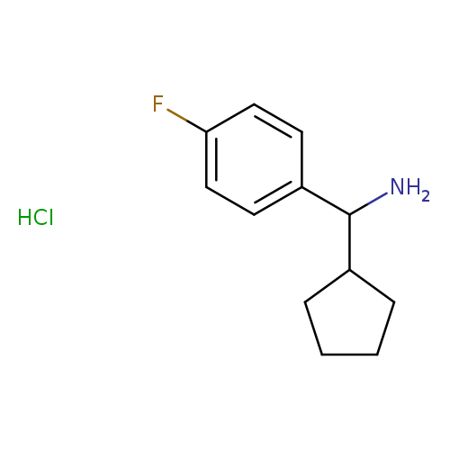 NC(c1ccc(cc1)F)C1CCCC1.Cl