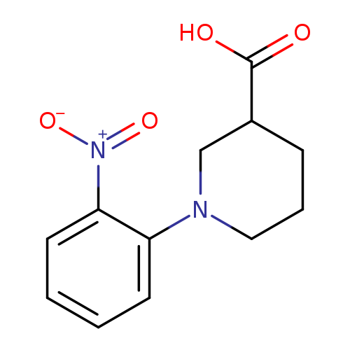 OC(=O)C1CCCN(C1)c1ccccc1[N+](=O)[O-]