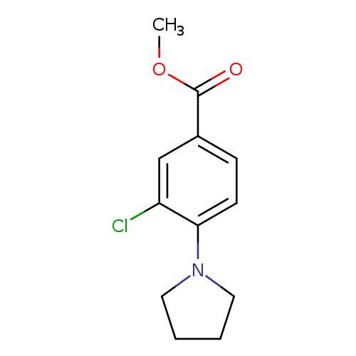 COC(=O)c1ccc(c(c1)Cl)N1CCCC1