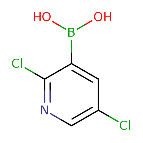 Clc1cnc(c(c1)B(O)O)Cl