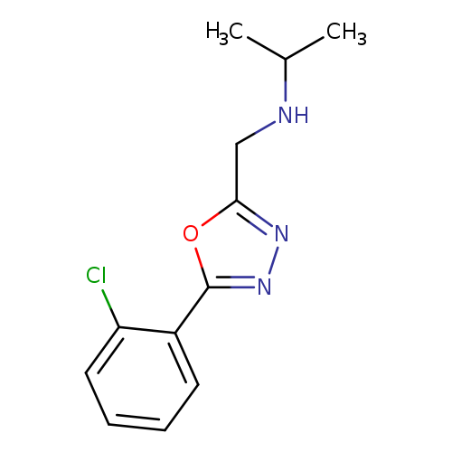 CC(NCc1nnc(o1)c1ccccc1Cl)C