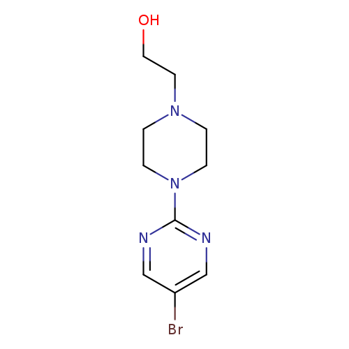 OCCN1CCN(CC1)c1ncc(cn1)Br