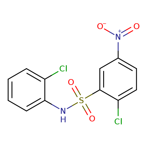 Clc1ccccc1NS(=O)(=O)c1cc(ccc1Cl)[N+](=O)[O-]