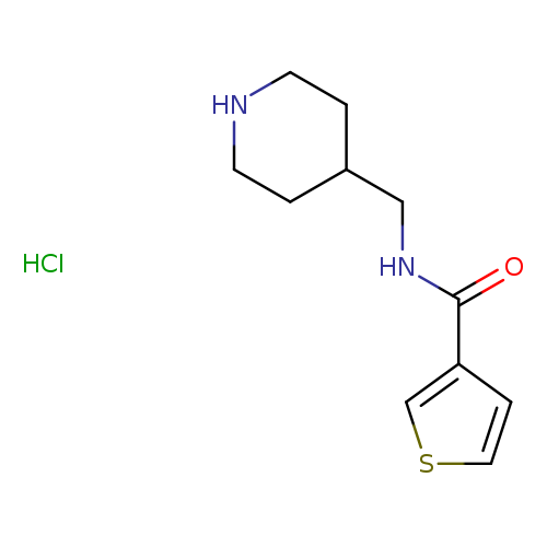 O=C(c1cscc1)NCC1CCNCC1.Cl