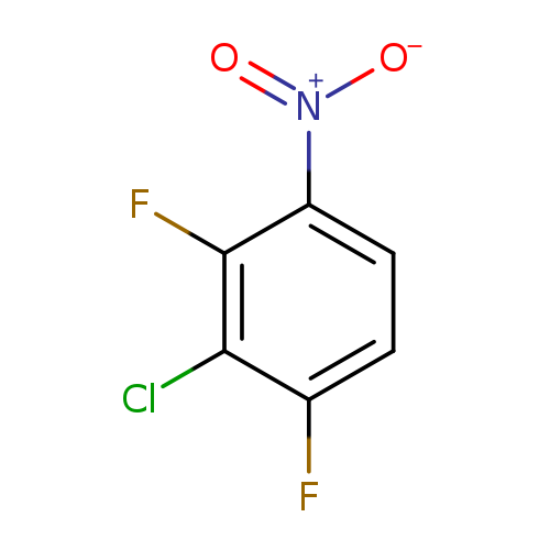 [O-][N+](=O)c1ccc(c(c1F)Cl)F