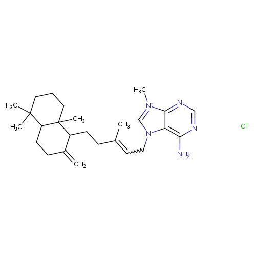 CC(=CCn1c[n+](c2c1c(N)ncn2)C)CCC1C(=C)CCC2C1(C)CCCC2(C)C.[Cl-]