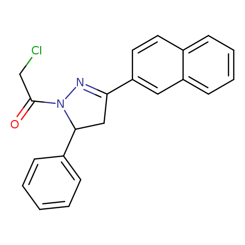 ClCC(=O)N1N=C(CC1c1ccccc1)c1ccc2c(c1)cccc2
