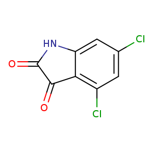 Clc1cc2NC(=O)C(=O)c2c(c1)Cl