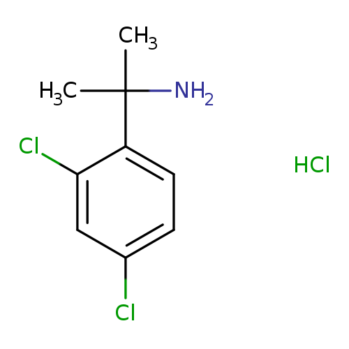 Clc1ccc(c(c1)Cl)C(N)(C)C.Cl