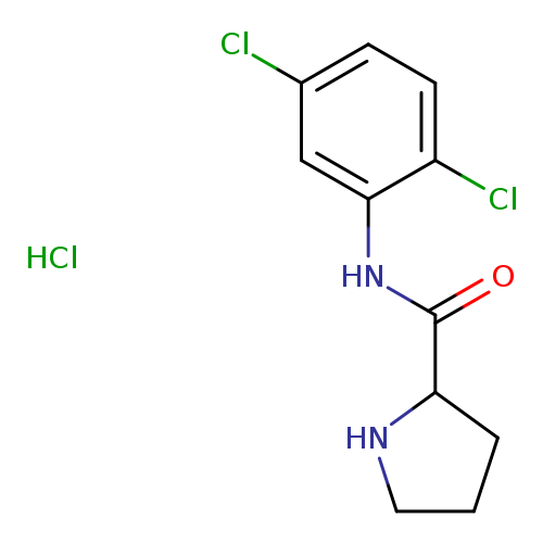 O=C(C1CCCN1)Nc1cc(Cl)ccc1Cl.Cl