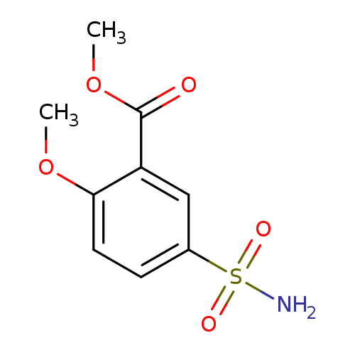 COC(=O)c1cc(ccc1OC)S(=O)(=O)N