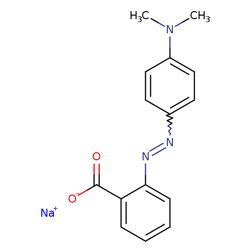 CN(c1ccc(cc1)N=Nc1ccccc1C(=O)[O-])C.[Na+]