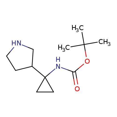 O=C(NC1(CC1)C1CNCC1)OC(C)(C)C