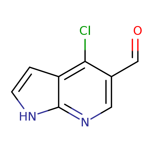 Clc1c(C=O)cnc2c1cc[nH]2