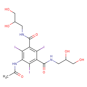 OCC(CNC(=O)c1c(I)c(C(=O)NCC(CO)O)c(c(c1I)NC(=O)C)I)O
