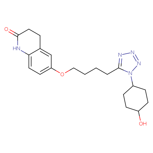 OC1CCC(CC1)n1nnnc1CCCCOc1ccc2c(c1)CCC(=O)N2