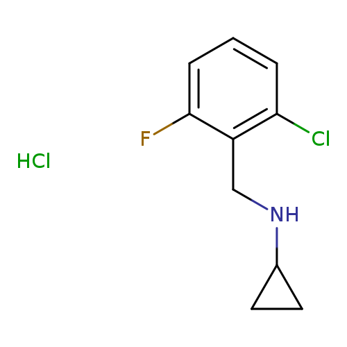 Fc1cccc(c1CNC1CC1)Cl.Cl