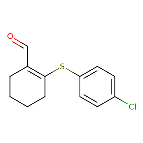 O=CC1=C(CCCC1)Sc1ccc(cc1)Cl