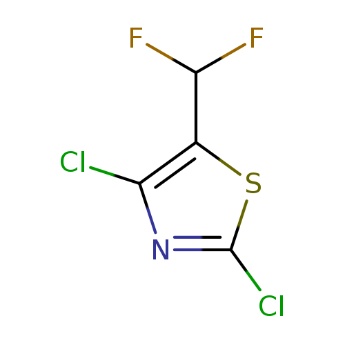 Clc1nc(c(s1)C(F)F)Cl
