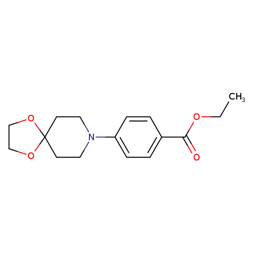 CCOC(=O)c1ccc(cc1)N1CCC2(CC1)OCCO2