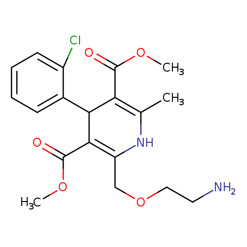 NCCOCC1=C(C(=O)OC)C(C(=C(N1)C)C(=O)OC)c1ccccc1Cl